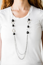 Load image into Gallery viewer, It&#39;s About Showtime!- Black and Silver Necklace- Paparazzi Accessories
