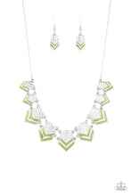 Load image into Gallery viewer, Pack Princess- Green and Silver Necklace- Paparazzi Accessories