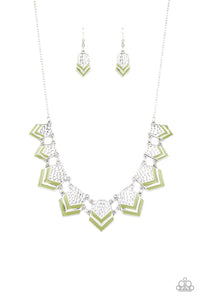 Pack Princess- Green and Silver Necklace- Paparazzi Accessories