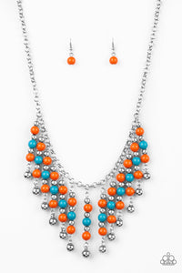Your SUNDAES Best- Multicolored Silver Necklace- Paparazzi Accessories