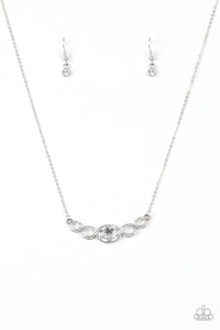 Cheers To Sparkle- White and Silver Necklace- Paparazzi Accessories