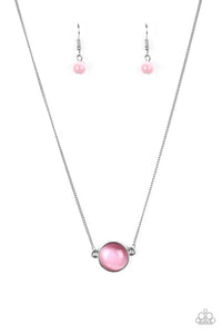 Rose Colored Glasses- Pink and Silver Necklace- Paparazzi Accessories