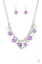 Load image into Gallery viewer, Seaside Sophistication- Purple and Silver Necklace- Paparazzi Accessories