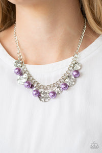 Seaside Sophistication- Purple and Silver Necklace- Paparazzi Accessories