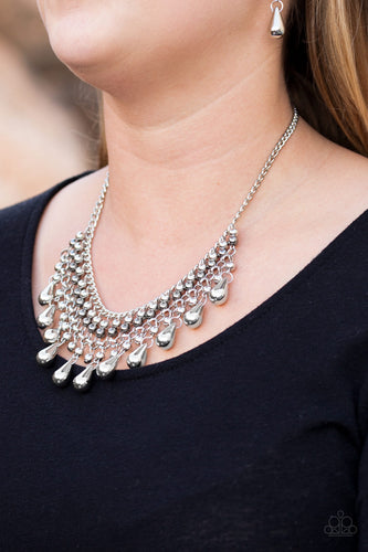 Don't Forget To Boss- Silver Necklace- Paparazzi Accessories