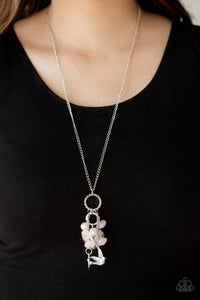 I Will Fly- Pink and Silver Necklace- Paparazzi Accessories