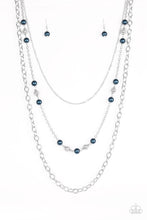 Load image into Gallery viewer, Classical Cadence- Blue and Silver Necklace-  Paparazzi Accessories