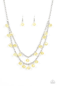 Super SuperNova- Yellow and Silver Necklace- Paparazzi Accessories