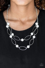 Load image into Gallery viewer, Best Of Both POSH-ible Worlds- White and Silver Necklace- Paparazzi Accessories