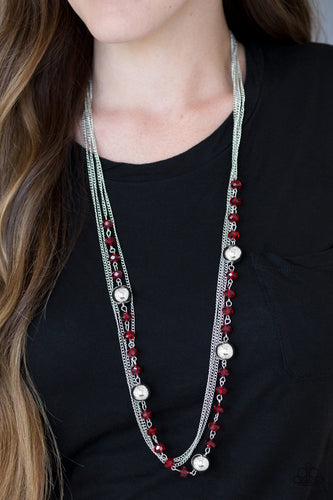 High Standards- Red and Silver Necklace- Paparazzi Accessories