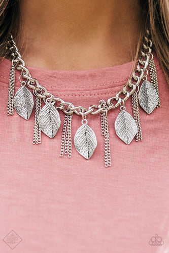 Serenely Sequoia- Silver Necklace- Paparazzi Accessories