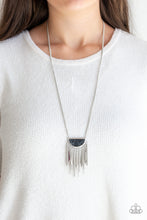 Load image into Gallery viewer, Desert Hustle- Black and Silver Necklace- Paparazzi Accessories