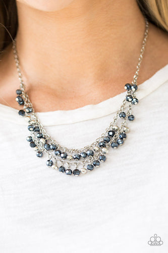 So In Season- Blue and Silver Necklace- Paparazzi Accessories