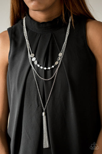 Celebration of Chic- White and Silver Necklace- Paparazzi Accessories