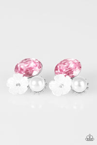 Lily Lagoon- Pink and White Earrings- Paparazzi Accessories