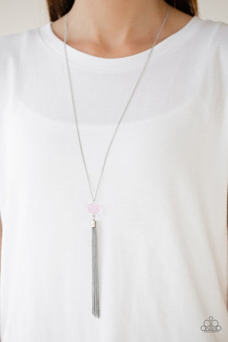 Socialite Of The Season- Pink and Silver Necklace- Paparazzi Accessories