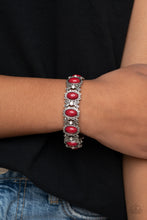 Load image into Gallery viewer, A Piece Of Cake- Red and Silver Bracelet- Paparazzi Accessories