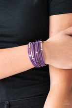 Load image into Gallery viewer, Back To BACKPACKER- Purple and Silver Bracelet- Paparazzi Accessories