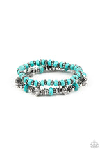 Load image into Gallery viewer, Cactus Quest- Blue and Silver Bracelets- Paparazzi Accessories