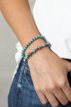Load image into Gallery viewer, Cactus Quest- Blue and Silver Bracelets- Paparazzi Accessories