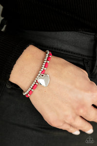 Candy Gram- Pink and Silver Bracelet- Paparazzi Accessories