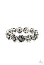 Load image into Gallery viewer, Colorfully Celestial- Green and Silver Bracelet- Paparazzi Accessories