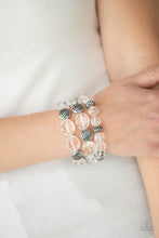 Load image into Gallery viewer, Crystal Charisma- White and Silver Bracelet- Paparazzi Accessories
