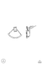 Load image into Gallery viewer, Delicate Arches- White and Silver Earrings- Paparazzi Accessories