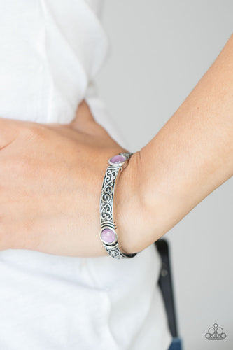 Ethereally Enchanting- Purple and Silver Bracelet- Paparazzi Accessories