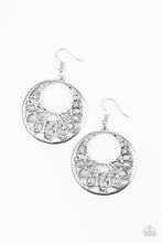 Load image into Gallery viewer, Fancy That- White and Silver Earrings- Paparazzi Accessories