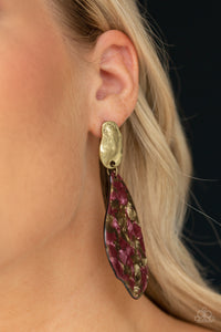 Fish Out Of Water- Brass Earrings- Paparazzi Accessories