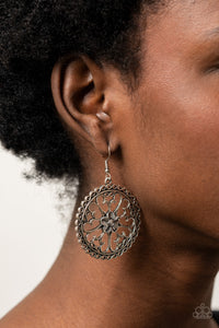 Floral Fortunes- Silver Earrings- Paparazzi Accessories