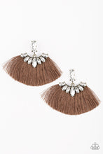Load image into Gallery viewer, Formal Flair- Brown and White Earrings- Paparazzi Accessories
