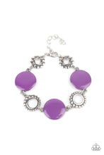 Load image into Gallery viewer, Garden Regalia- Purple and Silver Bracelet- Paparazzi Accessories