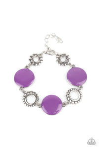 Garden Regalia- Purple and Silver Bracelet- Paparazzi Accessories