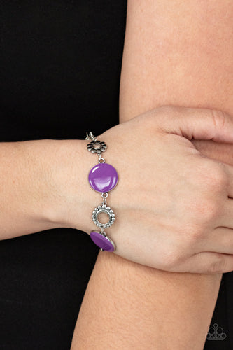 Garden Regalia- Purple and Silver Bracelet- Paparazzi Accessories