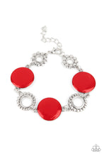 Load image into Gallery viewer, Garden Regalia- Red and Silver Bracelet- Paparazzi Accessories