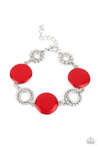 Garden Regalia- Red and Silver Bracelet- Paparazzi Accessories