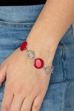 Load image into Gallery viewer, Garden Regalia- Red and Silver Bracelet- Paparazzi Accessories