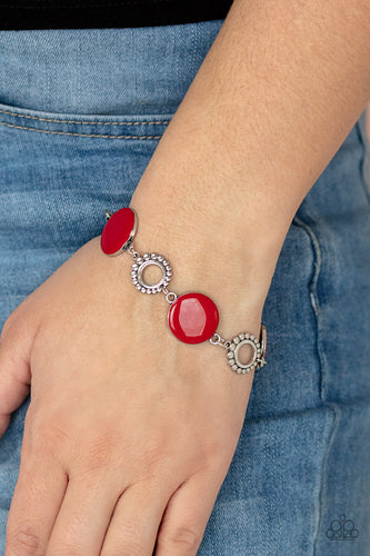 Garden Regalia- Red and Silver Bracelet- Paparazzi Accessories