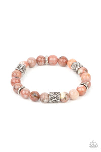 Garden Zen- Pink and Silver Bracelet- Paparazzi Accessories