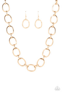 HAUTE-ly Contested- Gold Necklace- Paparazzi Accessories