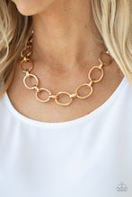 Load image into Gallery viewer, HAUTE-ly Contested- Gold Necklace- Paparazzi Accessories