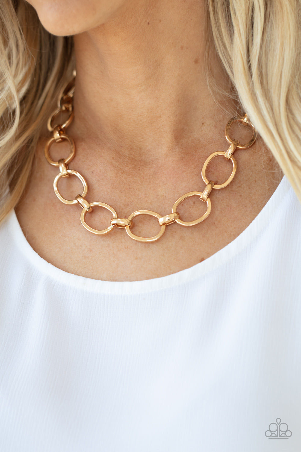 HAUTE-ly Contested- Gold Necklace- Paparazzi Accessories