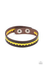 Load image into Gallery viewer, Made With Love- Yellow and Brown Leather Wrap- Paparazzi Accessories