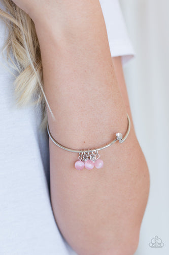 Marine Melody- Pink and Silver Bracelet- Paparazzi Accessories