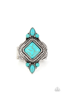 Mesa Mystic- Blue and Silver Ring- Paparazzi Accessories
