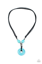 Load image into Gallery viewer, Middle Earth- Blue and Black Necklace- Paparazzi Accessories