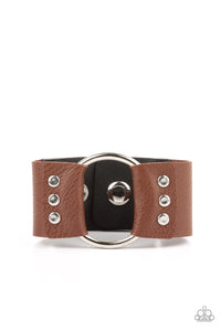 Moto Mayhem- Brown and Silver Wrap- Paparazzi Accessories