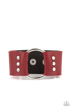 Load image into Gallery viewer, Moto Mayhem- Red and Silver Wrap- Paparazzi Accessories